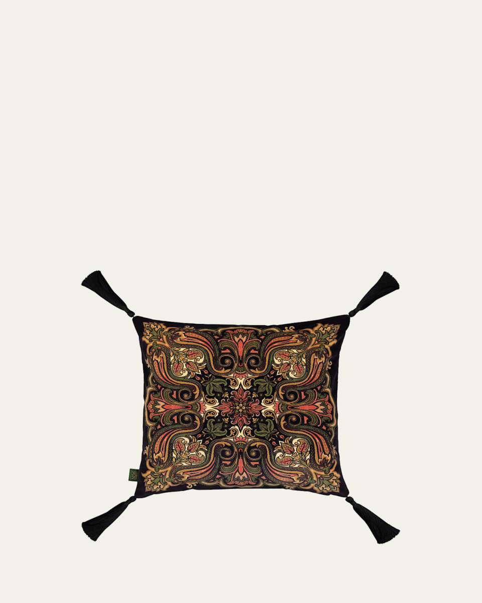Labyrinth Velvet Medium Tassel Cushion